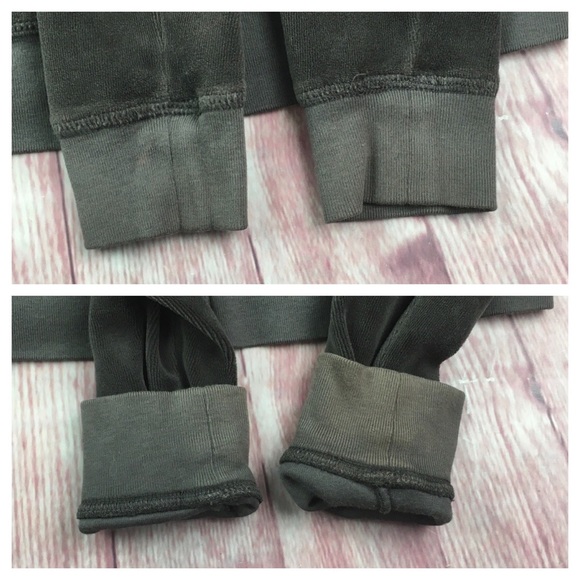 Juicy Couture Brown velour zip hoodie size M - Picture 6 of 8